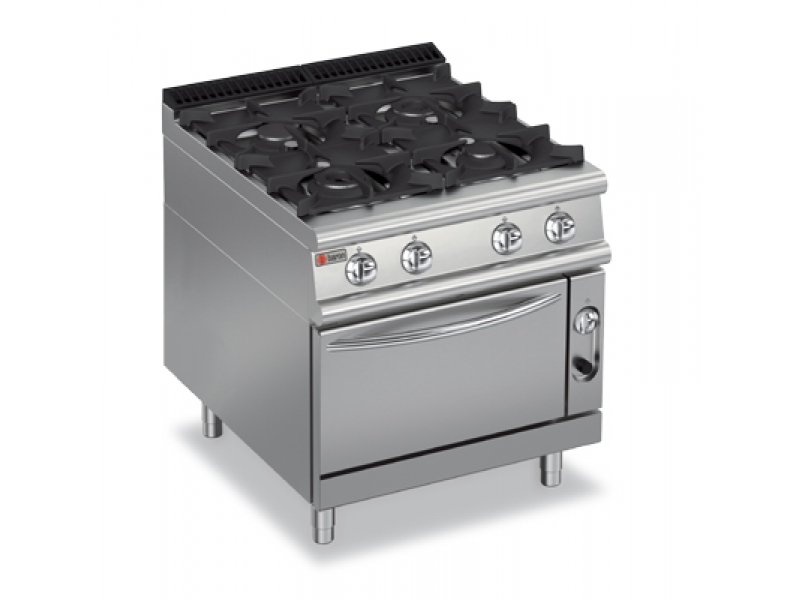 Cucina quattro fuochi a gas su forno a gas - piano autopulente -  acc. elettrica CR0982299