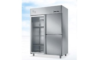 Armadio statico 1200 in acciaio inox a temperatura normale con una porta e due sportelli A3I2EKOES